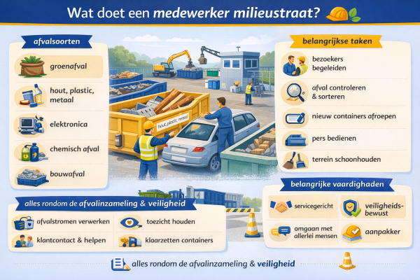 Alles over het beroep medewerker milieustraat Wat doet een medewerker milieustraat